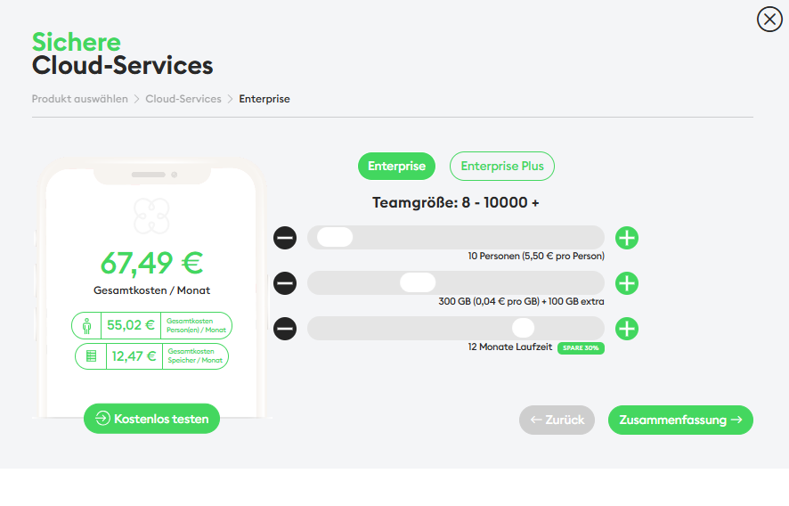 luckycloud_Accountverwaltung_Konfiguration%20Parameter